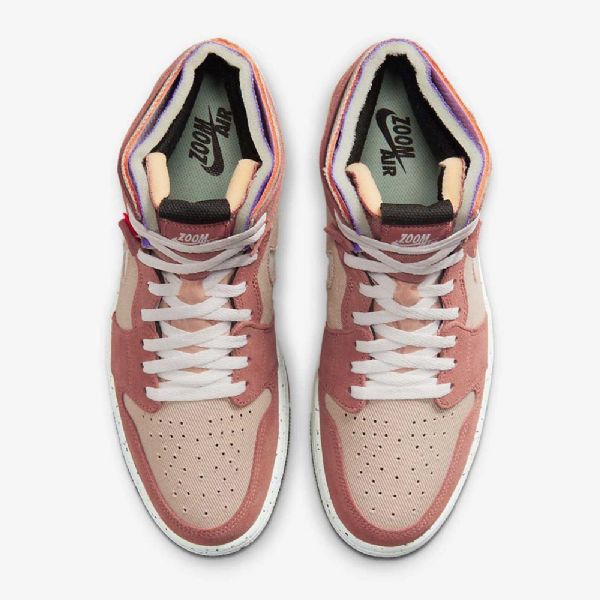 Nike Air Jordan 1 Zoom cmft Sko Herre Rosa Lilla Hvite