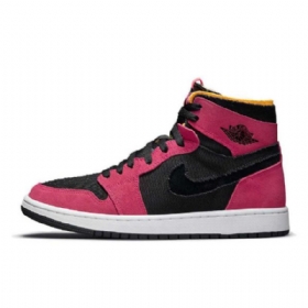 Nike Air Jordan 1 Zoom Komfort Fireberry Sko Herre Burgunder Svarte