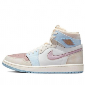 Nike Air Jordan 1 Zoom Air Komfort High Tops Retro Basketball Shoes Dame Rosa