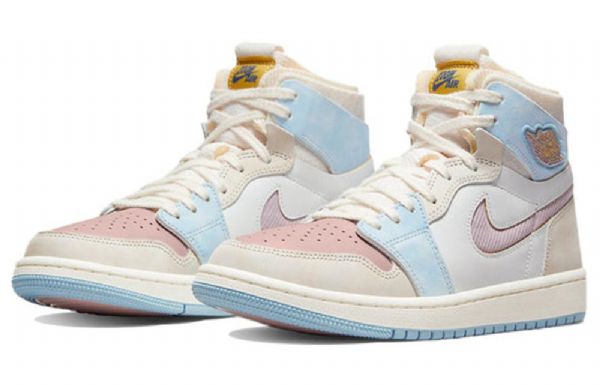 Nike Air Jordan 1 Zoom Air Komfort High Tops Retro Basketball Shoes Dame Rosa