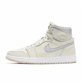 Nike Air Jordan 1 Zoom Komfort Pearl Sko Dame Hvite