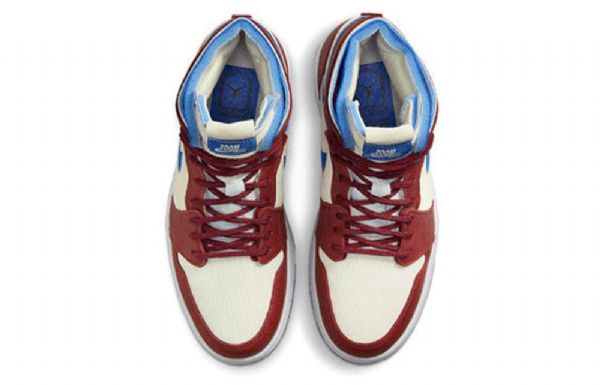 Nike Air Jordan 1 Zoom Komfort Retro Basketball Shoes Dame Rød Khaki