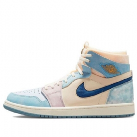 Nike Air Jordan 1 Zoom Komfort Retro Basketball Shoes Herre Blå