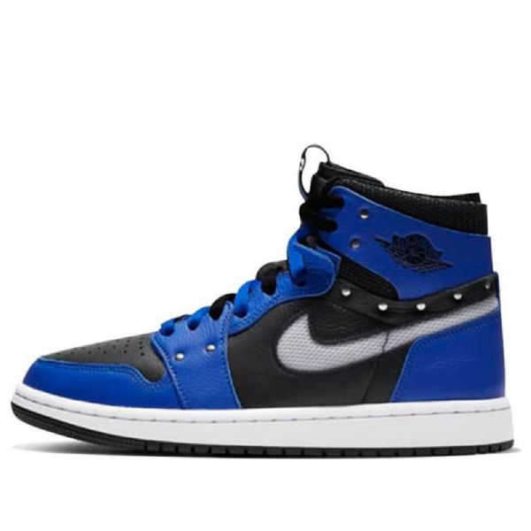 Nike Air Jordan 1 Zoom Komfort Se Retro Basketball Shoes Dame Svarte Blå
