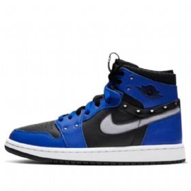 Nike Air Jordan 1 Zoom Komfort Se Retro Basketball Shoes Dame Svarte Blå