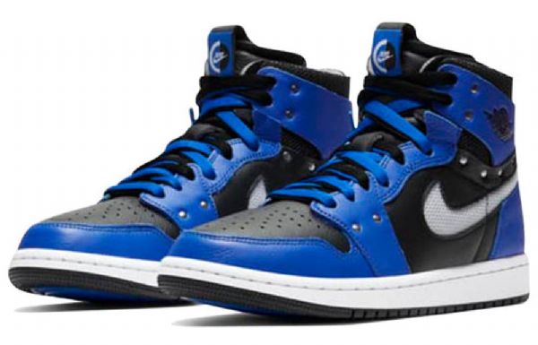 Nike Air Jordan 1 Zoom Komfort Se Retro Basketball Shoes Dame Svarte Blå