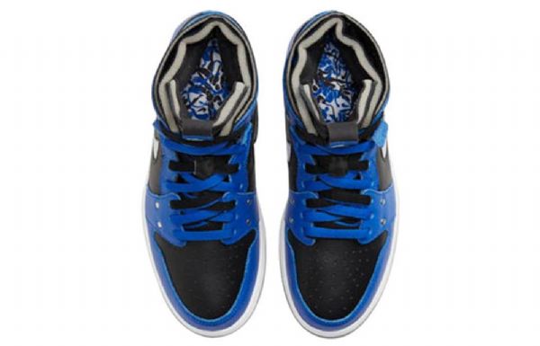 Nike Air Jordan 1 Zoom Komfort Se Retro Basketball Shoes Dame Svarte Blå