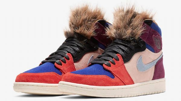 Nike Aleali May X Jordan 1 Retro High Tops Viotech Sko Dame Multicolor