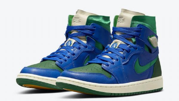 Nike Aleali May X Jordan 1 Zoom Komfort Califia Sko Dame Grønn Blå