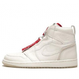 Nike Anna Wintour X Air Jordan 1 Retro High Tops Zip Basketball Shoes Dame Khaki