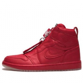 Nike Anna Wintour X Air Jordan 1 Retro High Tops Zip Basketball Shoes Dame Rød