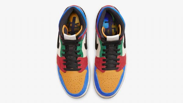 Nike Blue The Great X Jordan 1 Mid Tops Fearless Sko Dame Multicolor