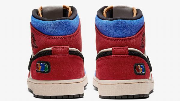 Nike Blue The Great X Jordan 1 Mid Tops Fearless Sko Dame Multicolor