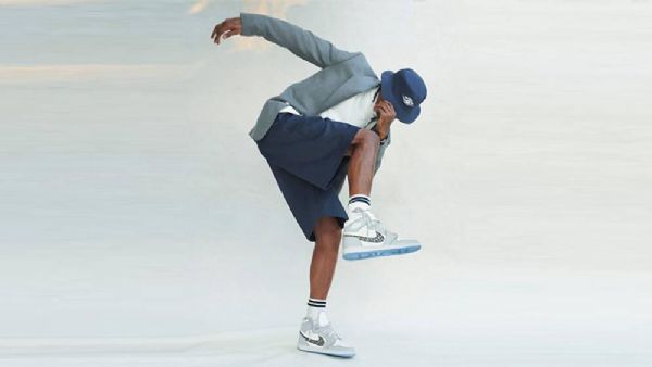 Nike Dior X Jordan 1 Low Tops Sko Herre Grå