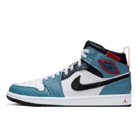 Nike Facetasm X Jordan 1 Mid Tops Fearless Sko Herre Blå Hvite