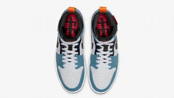 Nike Facetasm X Jordan 1 Mid Tops Fearless Sko Herre Blå Hvite