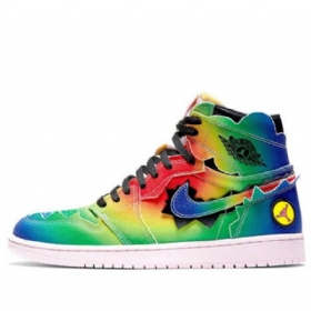 Nike J. Balvin X Air Jordan 1 Retro Og High Tops Basketball Shoes Herre Multicolor