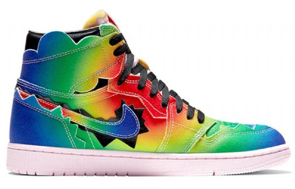 Nike J. Balvin X Air Jordan 1 Retro Og High Tops Basketball Shoes Herre Multicolor