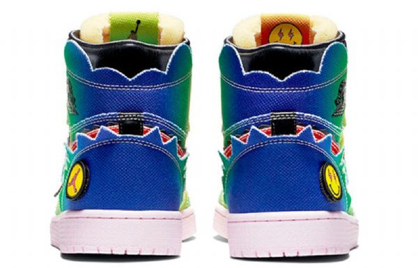 Nike J. Balvin X Air Jordan 1 Retro Og High Tops Basketball Shoes Herre Multicolor