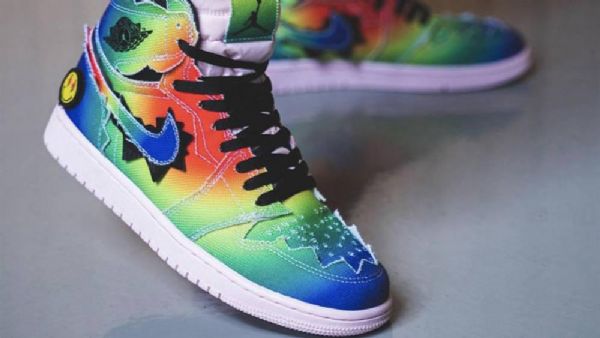 Nike J Balvin X Jordan 1 High Tops Og Sko Herre Multicolor