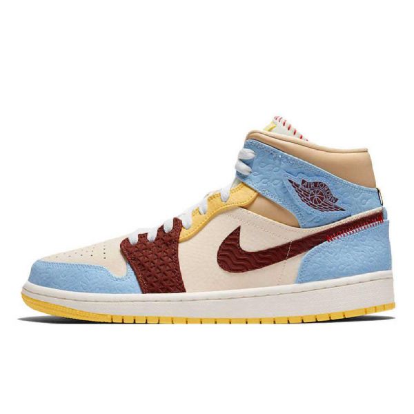Nike Maison Chateau X Jordan 1 Mid Tops Fearless Sko Dame Multicolor