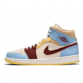 Nike Maison Chateau X Jordan 1 Mid Tops Fearless Sko Dame Multicolor
