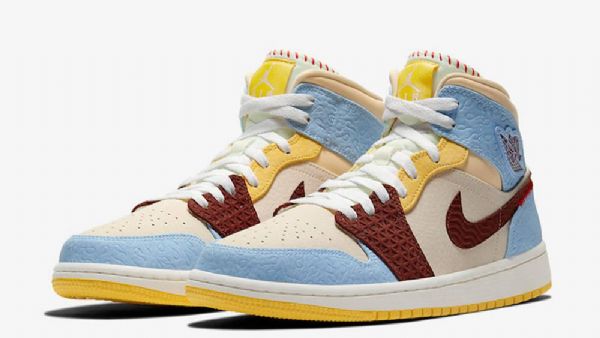 Nike Maison Chateau X Jordan 1 Mid Tops Fearless Sko Dame Multicolor