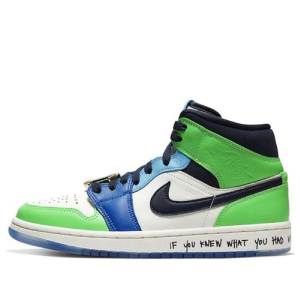Nike Melody Ehsani X Air Jordan 1 Mid Tops Retro Basketball Shoes Dame Multicolor