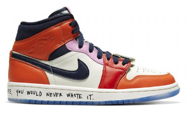 Nike Melody Ehsani X Air Jordan 1 Mid Tops Retro Basketball Shoes Dame Multicolor