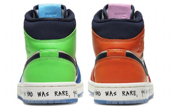 Nike Melody Ehsani X Air Jordan 1 Mid Tops Retro Basketball Shoes Dame Multicolor