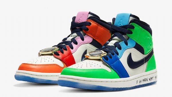 Nike Melody Ehsani X Jordan 1 Mid Tops Fearless Sko Dame Multicolor