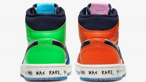 Nike Melody Ehsani X Jordan 1 Mid Tops Fearless Sko Dame Multicolor