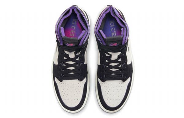 Nike Paris Saint-germain X Air Jordan 1 High Tops Zoom Komfort Retro Basketball Shoes Herre Svarte Lilla