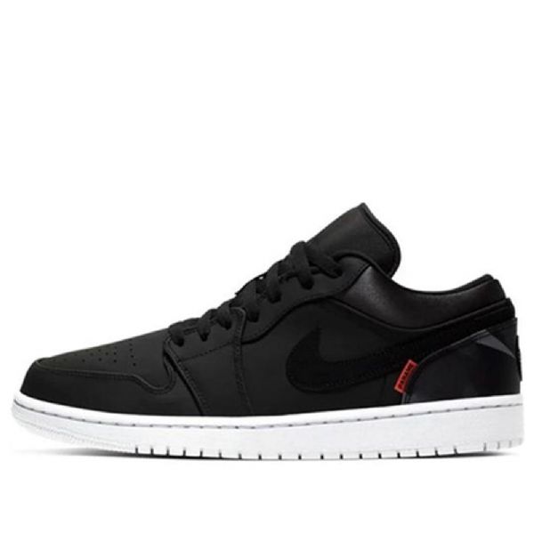 Nike Paris Saint-germain X Air Jordan 1 Low Tops Bg Retro Basketball Shoes Herre Svarte