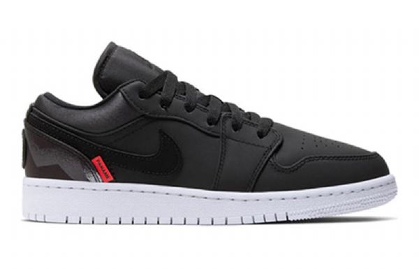 Nike Paris Saint-germain X Air Jordan 1 Low Tops Bg Retro Basketball Shoes Herre Svarte