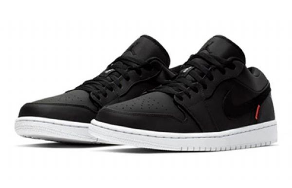Nike Paris Saint-germain X Air Jordan 1 Low Tops Bg Retro Basketball Shoes Herre Svarte