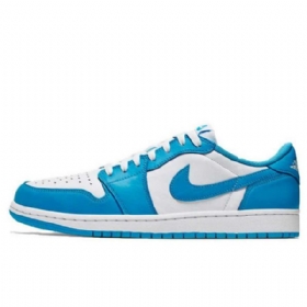 Nike Sb Air Jordan 1 Low Tops Unc Sko Dame Blå Hvite