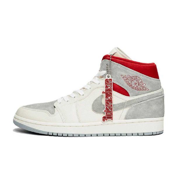 Nike Sns X Jordan 1 Mid Tops 20th Anniversary Sko Herre Grå