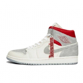 Nike Sns X Jordan 1 Mid Tops 20th Anniversary Sko Herre Grå