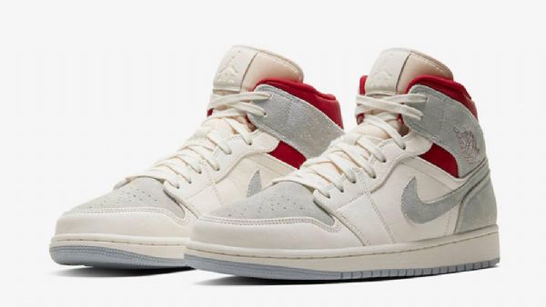 Nike Sns X Jordan 1 Mid Tops 20th Anniversary Sko Herre Grå