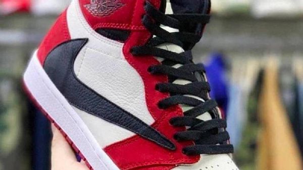 Nike Travis Scott X Air Jordan 1 Chicago Sko Herre Svarte Blå