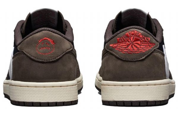 Nike Travis Scott X Air Jordan 1 Low Tops Retro Basketball Shoes Herre Brune Hvite