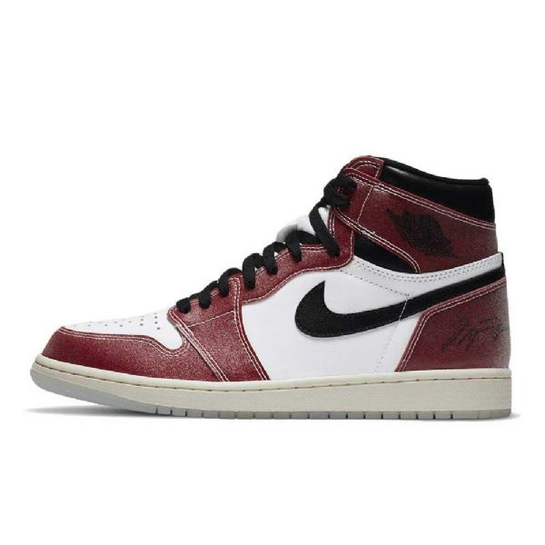 Nike Trophy Room X Jordan 1 Retro High Tops Og Chicago Sko Dame Burgunder Hvite