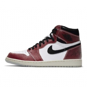 Nike Trophy Room X Jordan 1 Retro High Tops Og Chicago Sko Dame Burgunder Hvite