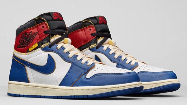 Nike Union X Jordan 1 Sko Herre Blå