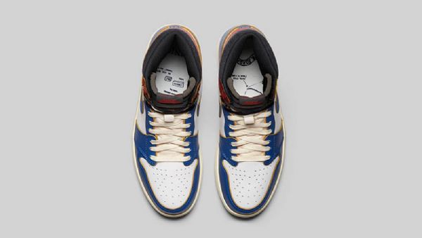 Nike Union X Jordan 1 Sko Herre Blå