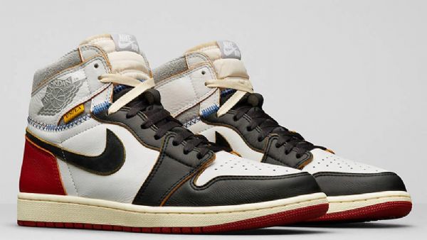 Nike Union X Jordan 1 Sko Herre Svarte