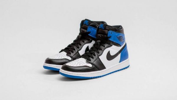 Nike X Fragment Air Jordan 1 Sko Herre Svarte Blå