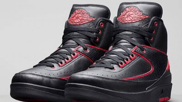 Nike Air Jordan 2 Retro 87 Alternate Sko Herre Svarte Rød