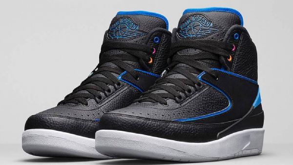 Nike Air Jordan 2 Retro Sko Herre Svarte Blå